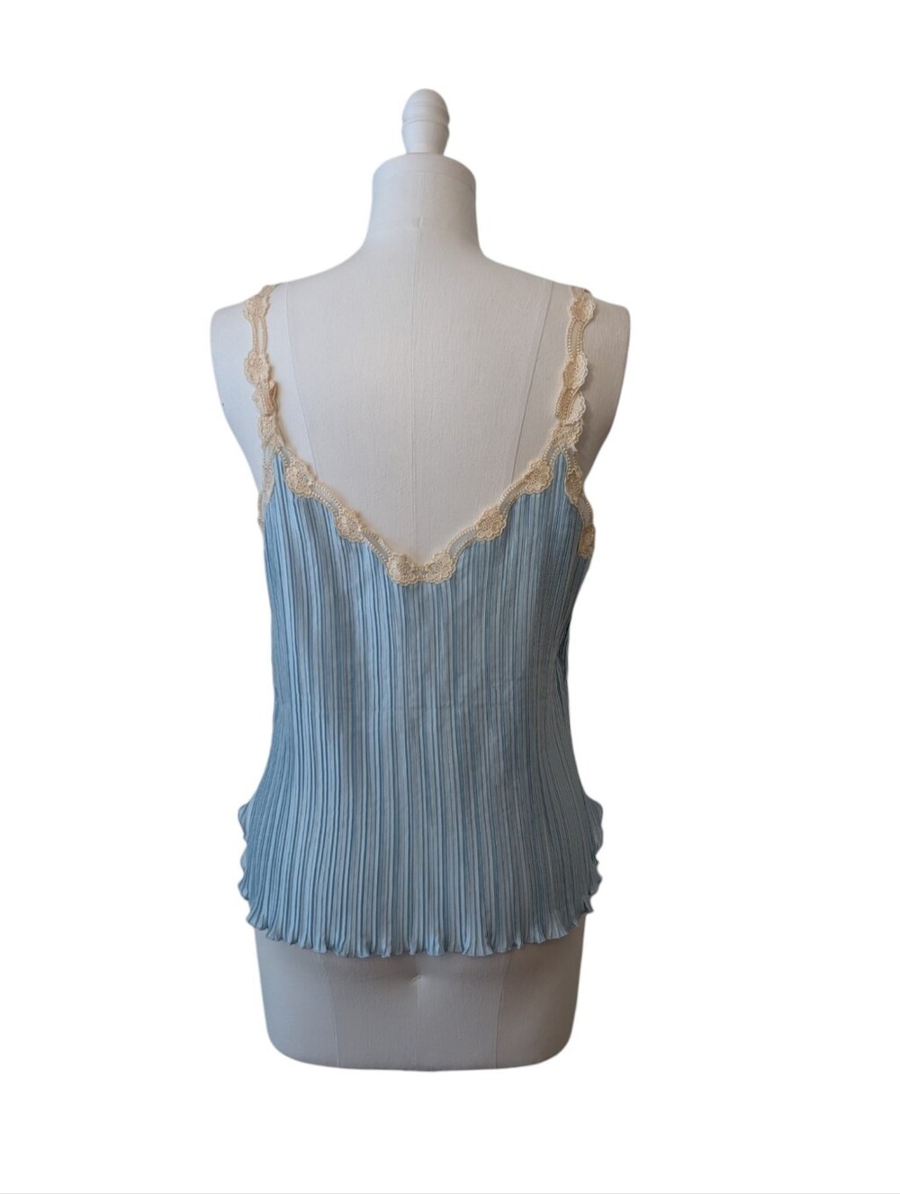 La Perla Vintage Lace Trimmed Pleat Camisole - Picture 4 of 13